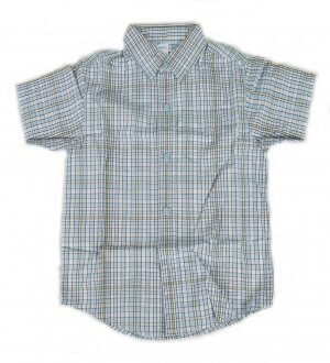 Kids checkered pattern shirt with collar