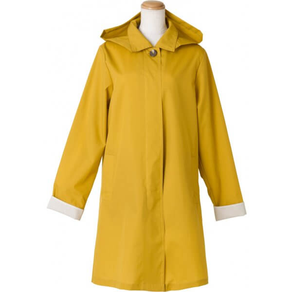 Ladies Soutien Collar Raincoat in Sunny Yellow