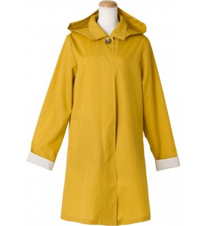 Ladies Soutien Collar Raincoat in Sunny Yellow