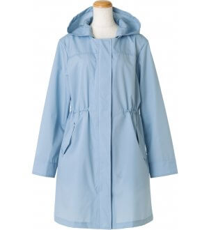 Ladies Raincoat without collar in Sky Blue